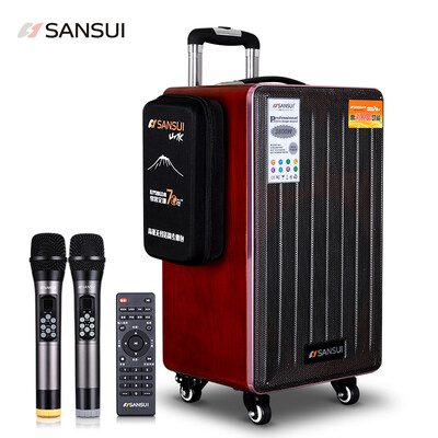 

Landscape SANSUI SG4-12 Square dance audio outdoor portable trolley speaker mobile elimination original sound wooden box live K song guitar keyboard professional audio