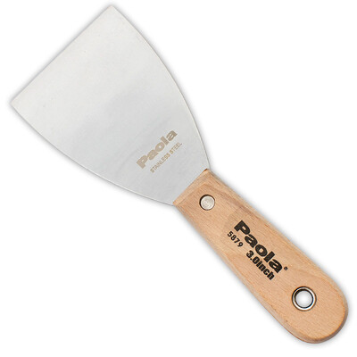 

Paola Putty knife 3 inch stainless steel blade large iron plate cleaning scraper plaster putty knife 5879