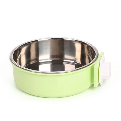 

Pet bowl hung candy colored stainless steel dog bowl pet cat basin can be fixed