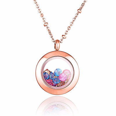 

Colorful Stones Stainless Steel Pendants Necklace