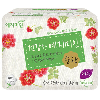 

Wise beauty Yejimiin cotton soft surface elegant Kampo daily sanitary napkin 280mm 14 Korean original import
