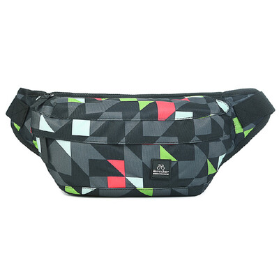 

Jingdong supermarket] Qingqi who pocket the outdoor sports waist bag men and women casual running bag chest bag fashion 220 red grid