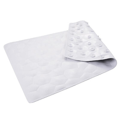 

Non Slip Shower Safety Mat Rectangle for Bathroom Bathtub or Tub Floor Antibacterial Mold&Mildew Resistant Rubber