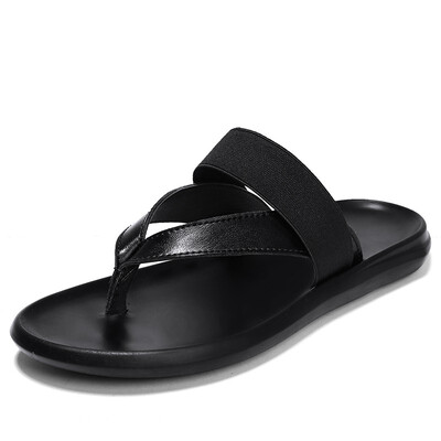 

Mens thong sandals summer beach shoes Korean fashion wild casual shoes mens shoes leather fashion slippers