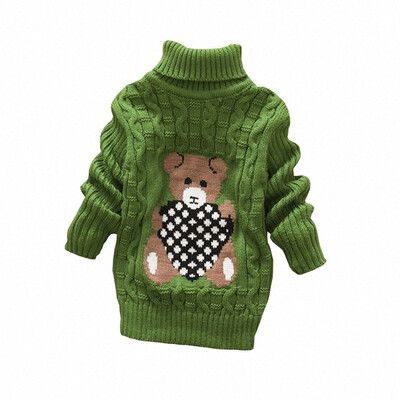 

Children Clothes High Quality Baby Girls Boys Pullovers Turtleneck Sweaters Autumn Winter Warm Cartoon clothes wear Kids Sweater