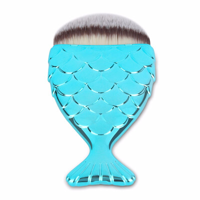 

New Fish Scales Colorful Makeup Brushes Face Foundation Powder Blush Highlighter Make Up Brush Maquiagem