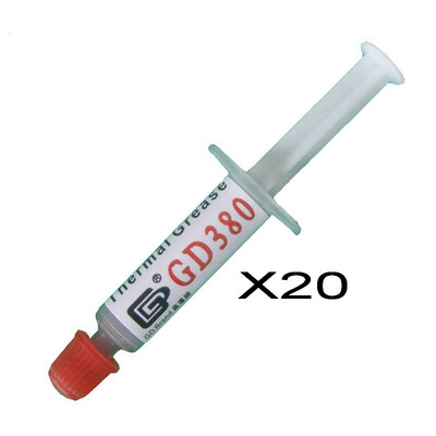 

GD Brand 20 Pieces GD380 Thermal Paste Grease Silicone Heat Sink Compound Gray Net Weight 1 Gram For LED CPU Cooler Blister SSY1