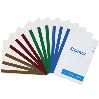 

Comix 12 copies of mixed color equipment A5 40 pages soft copy wireless notebook child notebook office stationery C4503