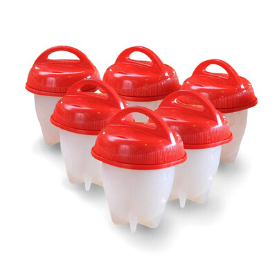 

6pcsset Egg Cooker Non Stick Silicone Hard Soft Maker Boiled Eggs without the Shell