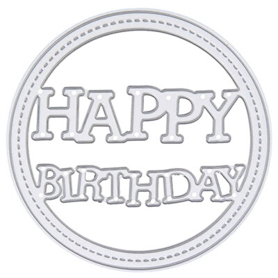 

UpperX 6 pcsset Carbon steel Embossing letter "HAPPY BIRTHDAY" Cutting Dies Stencil DIY Scrapbooking Wedding Album Paper Decor