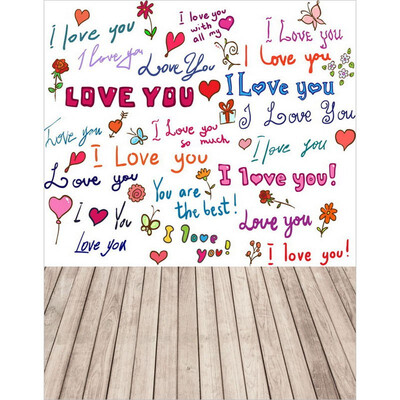 

Love Heart Photo Backdrop 57FT Vinyl Fabric Cloth Digital Printing Photo Background s-2245