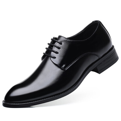 

JUQI Business Men Oxford Genuine Leather Shoes
