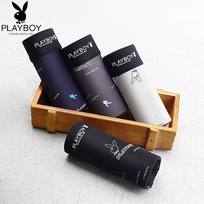 

Playboy Panties Mens Boxer Mens Underwear Ice Silk Sexy Breathable u Convex Waist Elastic Mens Corner Shorts Head 4 Pack 5596b Multicolor L