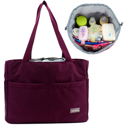 

aardman multi-function mummy bag separated mother bag shoulder shoulder small baby bag HY-1516 grape violet