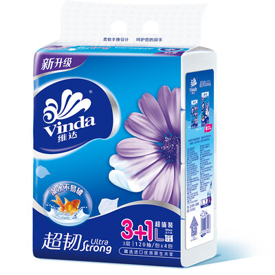

Vinda pumping ultra-tough 3 layer 120 pumping soft pumping * 4 bags (large size)