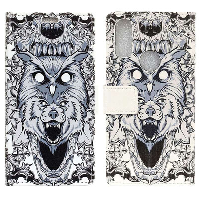 

MOONCASE BQ Aquaris X2 Painted Leather Case - White Wolf