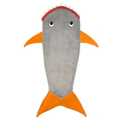 

NeillieN Shark blanket mermaid tail sleeping bag children sleeping bag double flannel children sleeping bagSolid Blanket