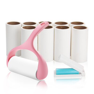 

Add product Hui sticky hair can tear dust duster paper clothes coat sweater pet hair roller 1 handle 10 rolls gift 1 portable washable XS-1117