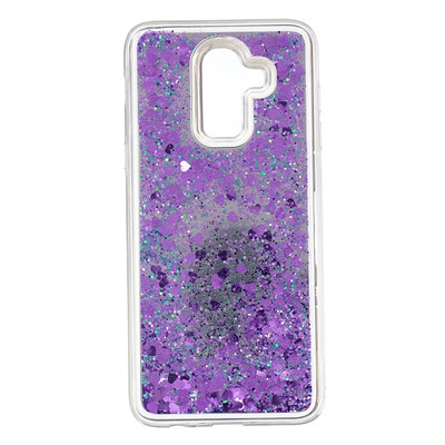 

Fecoprior Back Cover For Samsung Galaxy J8 2018 Case Mirror Glitter Liquid Quicksand Shining Dynamic Fundas Coque Celulars Capa