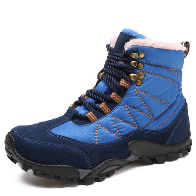 

Mens Boots Casual High Top Shoes Outdoor Platform Snow Boots Winter Boots Black Blue Size 38-46