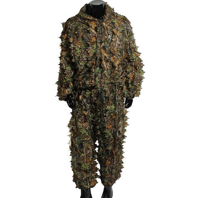 

Leaf Camouflage Woodland Camo Ghillie Suit Set 3D Jungle Forest Hunting