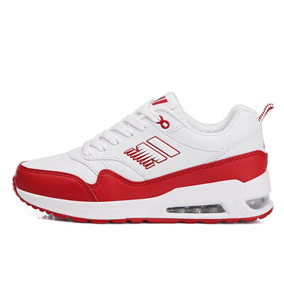 

New Korean casual leather waterproof sneakers breathable all white air cushion womens single shoes Korean middle school students