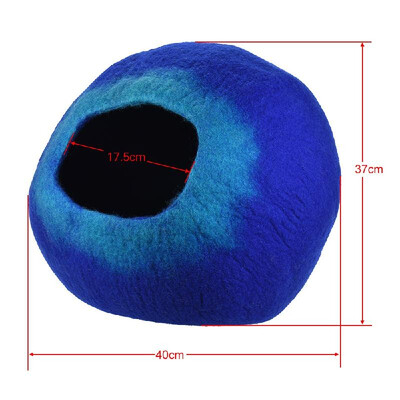 

Dog Warm House Handcrafted Felted Wool Pet Cat Cave Bed Nest Soft Comfortable for Large Cats And Kittens Foldable Pet Nest C1Z5U4