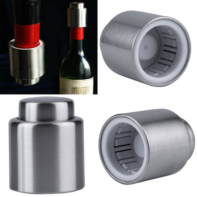 

Stainless Steel Vacuum Sealed Red Bottle Stopper Bottle Plug Practical