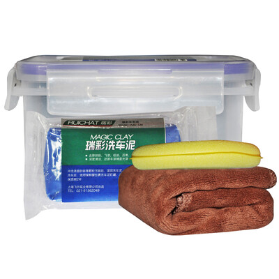 

Rui Cai car wash mud remover set sludge volcanic mud car wash tool cleaning car mud plastic mud to fly paint iron powder tar pitch asphalt rubber auto supplies