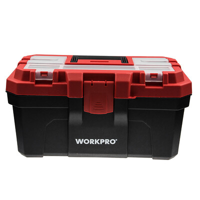 

WORKPRO W083015N reinforced household plastic toolbox trumpet multi-function storage maintenance tool box 16 inch