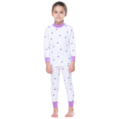 

Red beans Hodo cotton underwear suit women in the big children autumn&winter 100 cotton Qiqiu Qiuku HD8086 purple D120