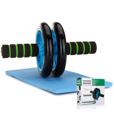 

Three-strength two-wheeled abdomen silent mute-type round belly wheel round with blue knee pad wheel diameter 165cm