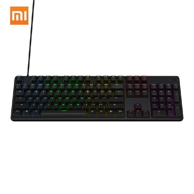 

Xiaomi Gaming Keyboard 104-Key RGB Backlight Backlit Mechanical Keyboard Aluminum Alloy Shell USB Wired for PC Laptop