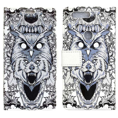 

MOONCASE Oppo Realme 2 Painted Leather Case - White Wolf