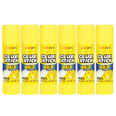 

Deli 6370 pvp formaldehyde-free high viscosity solid glue 15g 6 sets