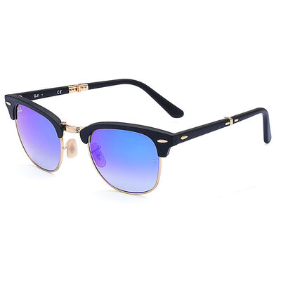 

серия RayBan Ray Ban очки Club менеджер мужских и женских моделей в черном складная рамка синего градиента солнцезащитные очки покрытие линз RB2176 901S / 7Q 51мм