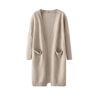 

Women Fashion Autumn Winter Loose Knitted V-neck Cardigan Sweaters