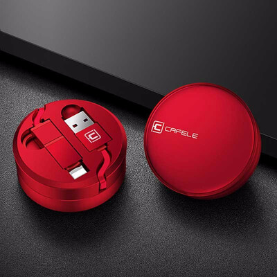 

Cafele 2 in 1 Micro&8 Pin USB Cable for iPhone Xiaomi Huawei 130cm Portable Retractable 5V 2A USB Charging Cable