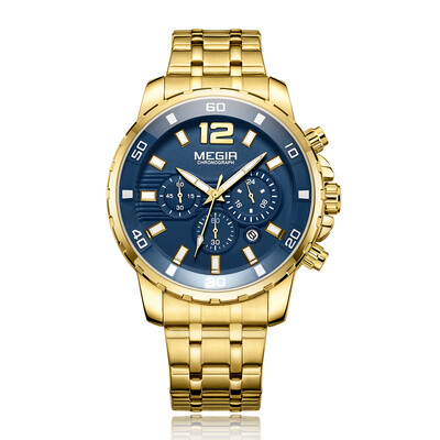 

MEGIR Quartz Men Watch Clock Sport Wristwatch Chronograph Business Watch Waterproof Luminous