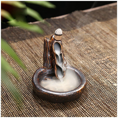 

UpperX Ceramic Lotus Flower Incense Burner Holder 23 Bronze