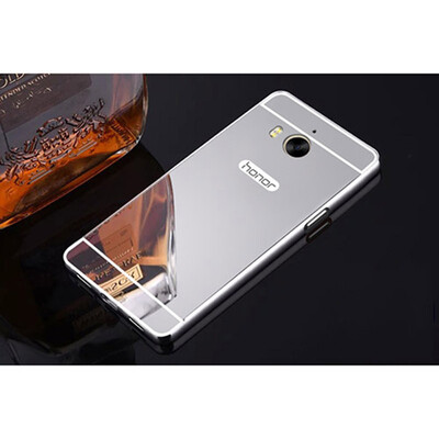 

Shining Mirror effect Hybrid case For Huawei Y5 2017Y5 III 3Y6 2017Nova YoungY6 III 3 Aluminum Alloy Metal frame bag Bumper