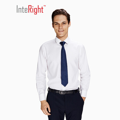 

INTERIGHT Mens Dress Business Korean Wave Point Tie 8cm Wide Groom Wedding Banquet Tie Dark Blue