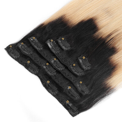 

BHF Hair Clips on Hair Brazilian Virgin Hair Clip In Extensions Grade 8A Remy Human Hair Double Weft 7PiecesLot 100g 16Clips