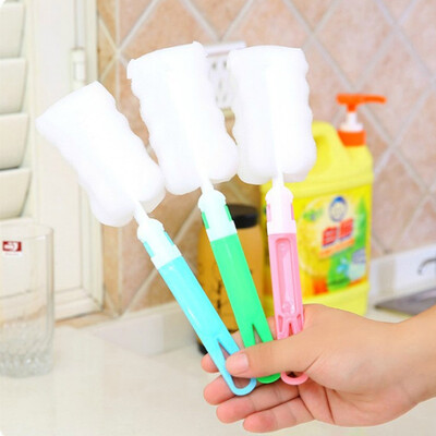 

Bingyou sponge long handle cup brush cup nano wiper brush cleaning mug cup brush sponge cleaning