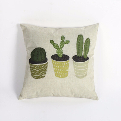 

New Pillow Simple Fashion Living Room Nap Pillow Burlap Cactus Plant Cushion Pillow Bed Backrest Report
