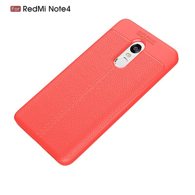 

Fivice Xiaomi Redmi note 4 case Luxury leather TPU silicone anti-fall soft shell phone case