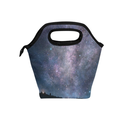 

Insulated Lunch Tote Bag Beautiful Sky Travel Picnic Lunch Handbags Portable Zipper Lunch Bag Box