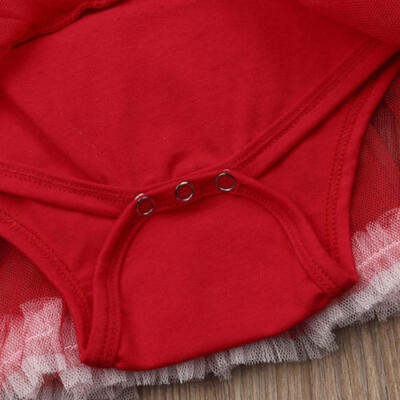 

Infant Baby Girl Santa Tutu Dress Blouse T-shirt Leg Warmers Outfit Clothes XMAS