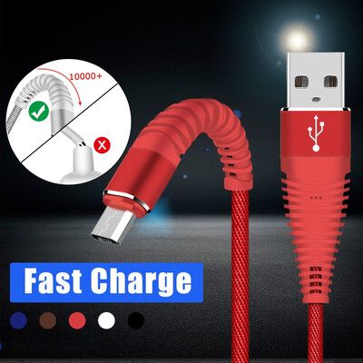 

33FT Mermaid Braided Lightning Micro USB Type C USB Cable
