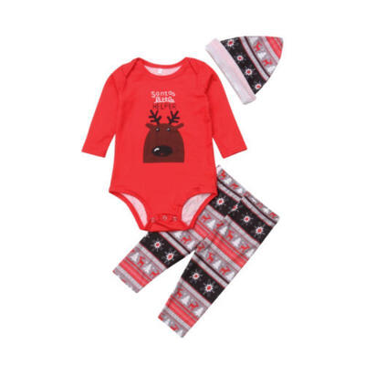 

Family Matching Pajamas Adult Kids Women Xmas Reindeer Sleepwear Outfits Set